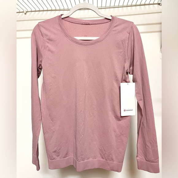 Lululemon Swiftly Relaxed Long Sleeve in Size 4. Color is Pink Taupe. - Picture 1 of 5